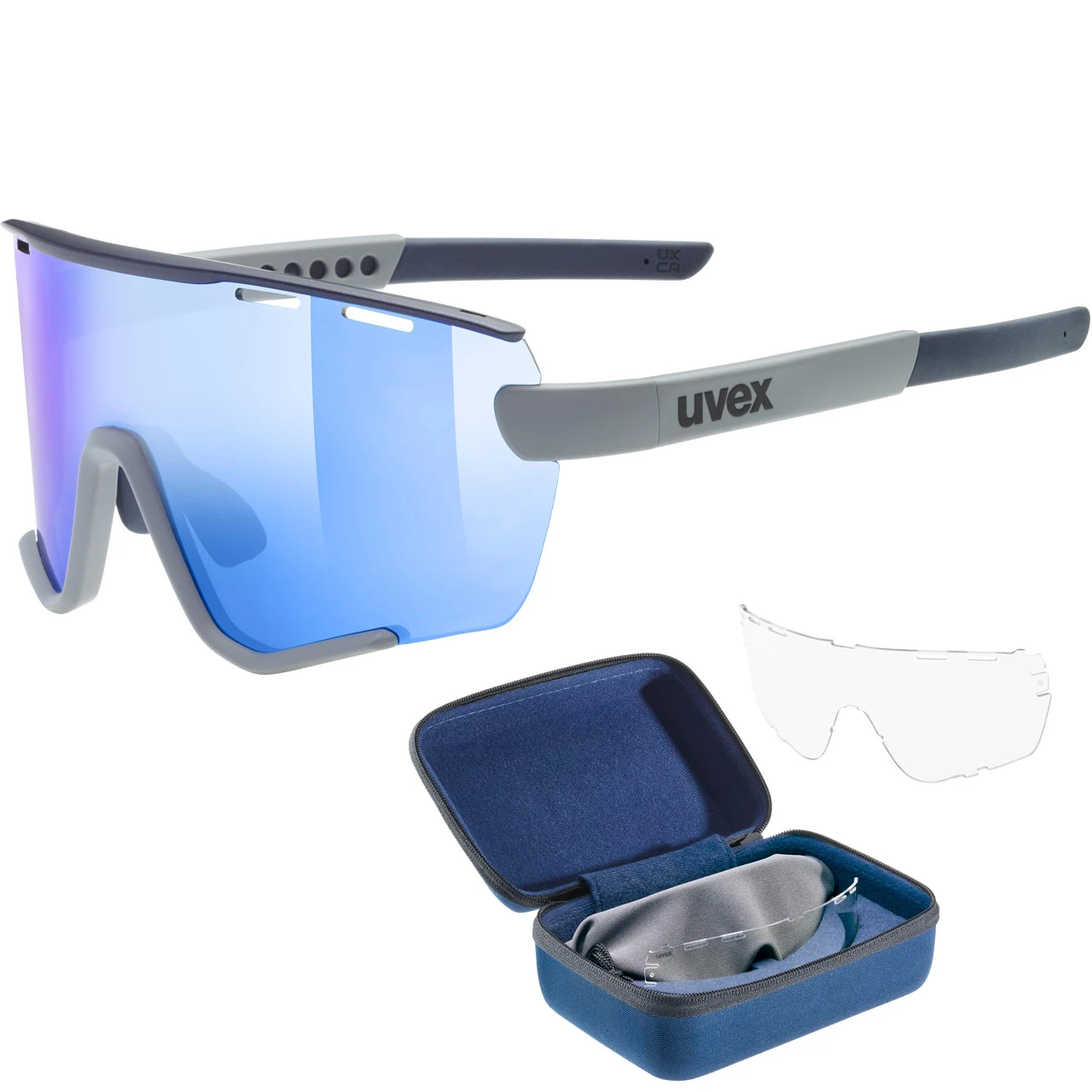 Uvex Sportstyle 236 Set Rhino Deep Space Matt / Mirror Blue 3 Uvex Sportstyle 236 Set Rhino Deep Space Matt / Mirror Blue